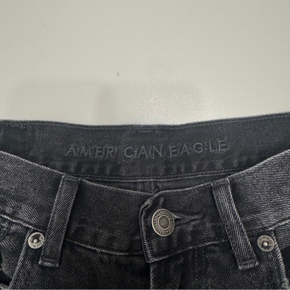 American eagle black gray distressed mom Jean size 0 - Picture 5 of 11